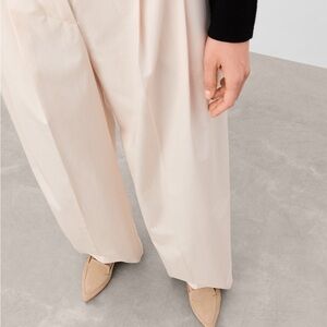 Alex suede beige pointed flats